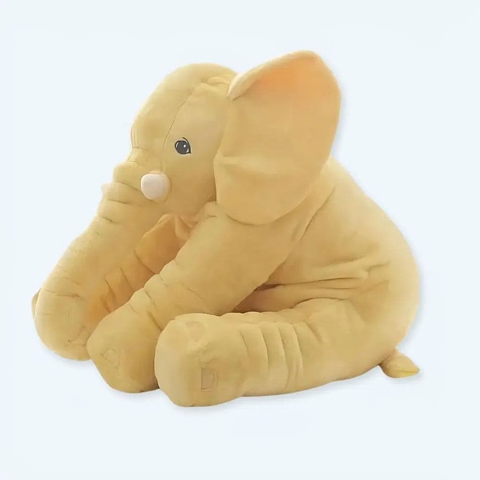 Yellow Elephant Plush Pillow