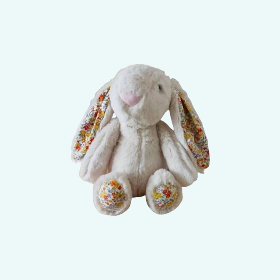 Floral Ear Bunny Plush