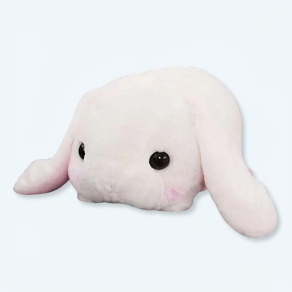 White Laying Bunny Plush