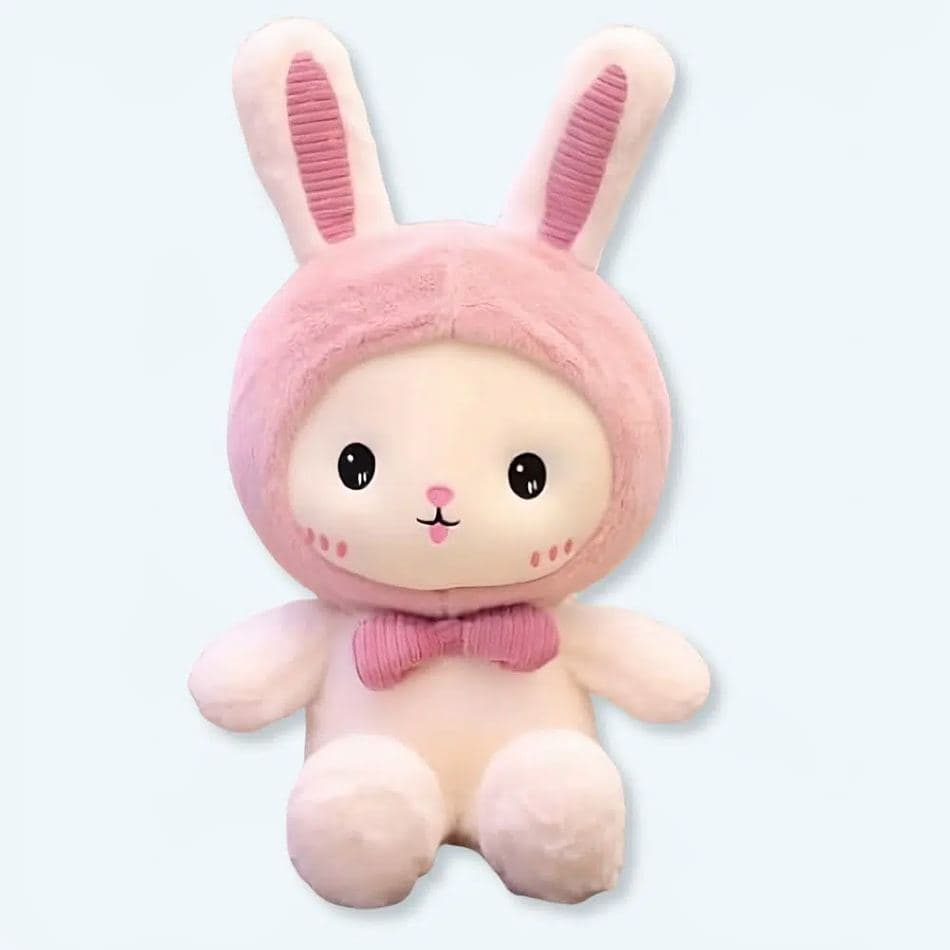 Pink Bonnet Bunny Plush
