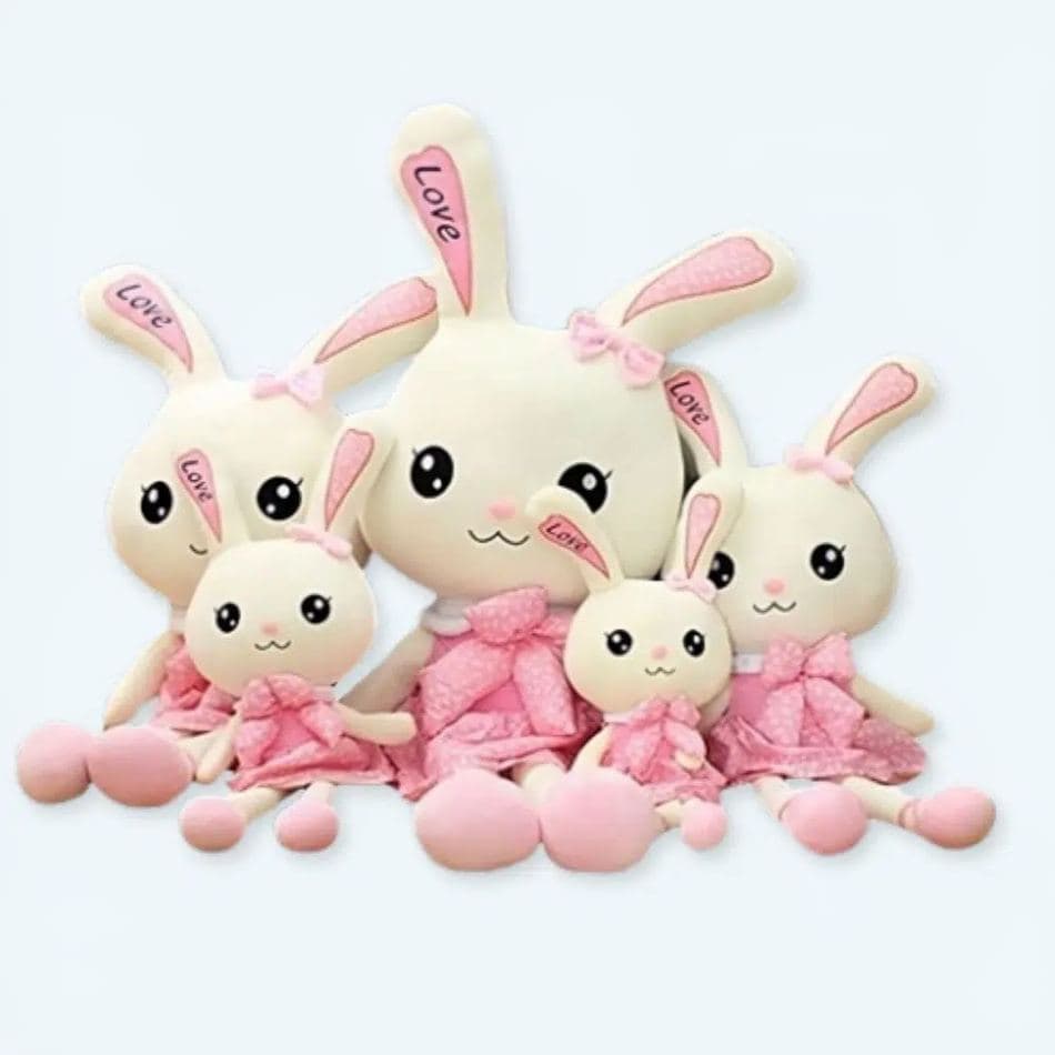 Giant Pink Dress Bunny Plush