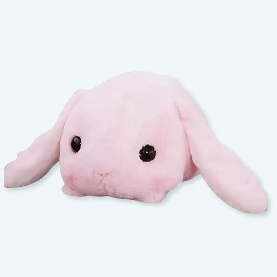 Pink Lying Down Rabbit Plush