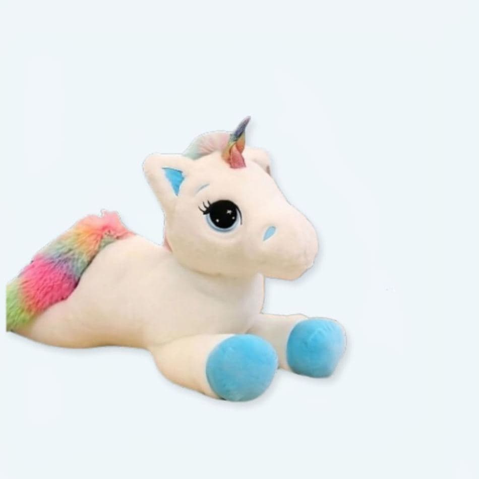 Blue Rainbow Unicorn Plush