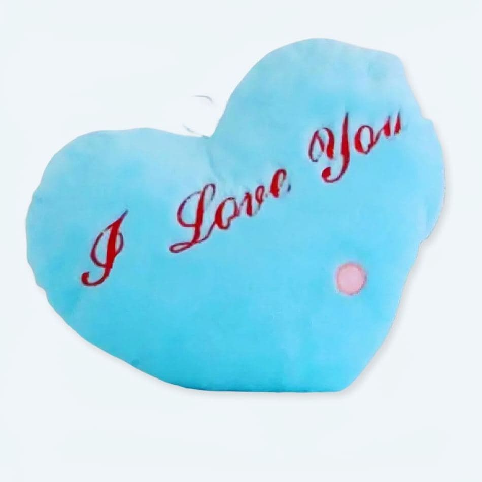 Blue I Love You Plush Pillow