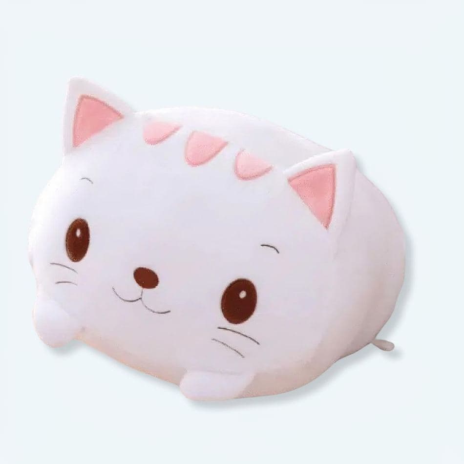 White Cat Plush Pillow
