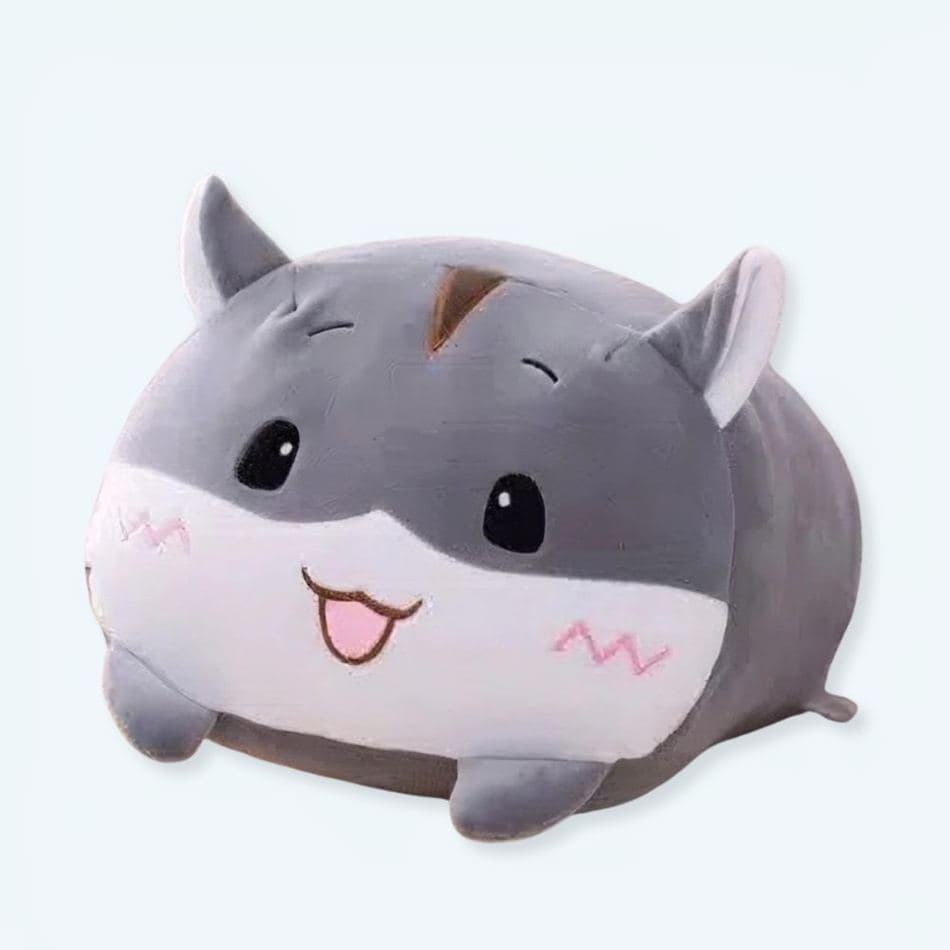Grey Cat Plush Pillow