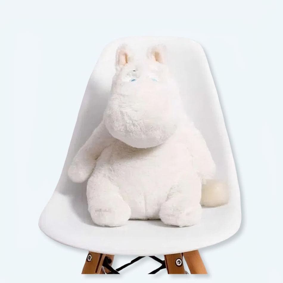 White Hippopotamus Plush Pillow