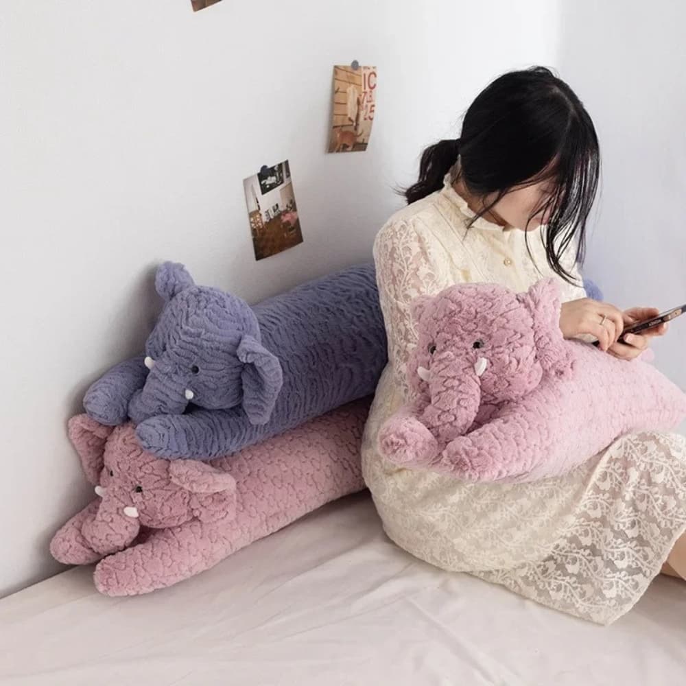 Soft Elephant Plush Pillow thumbnail 2