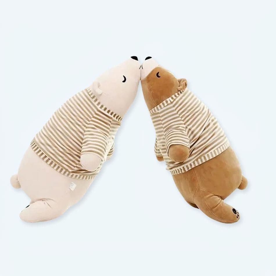 Sleeping White Bear Plush