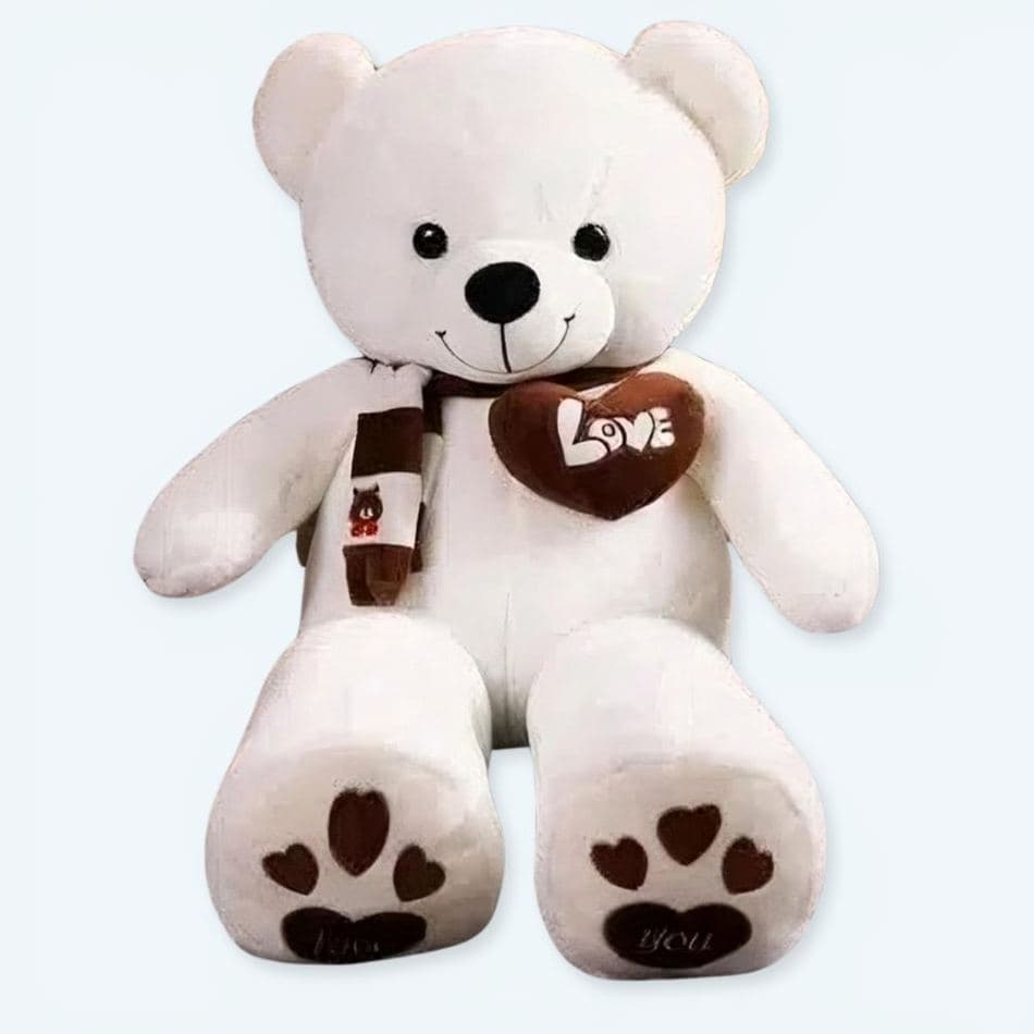 White Love Bear Plush