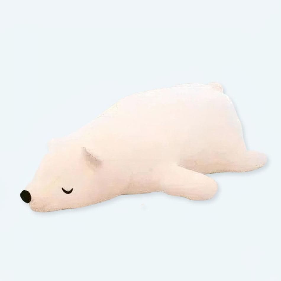 Sleeping White Bear Plushie