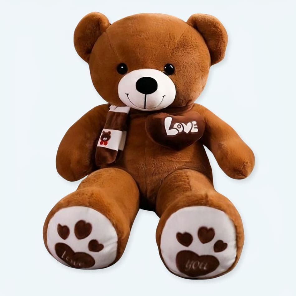Brown Bear Plush Toy - Love Edition