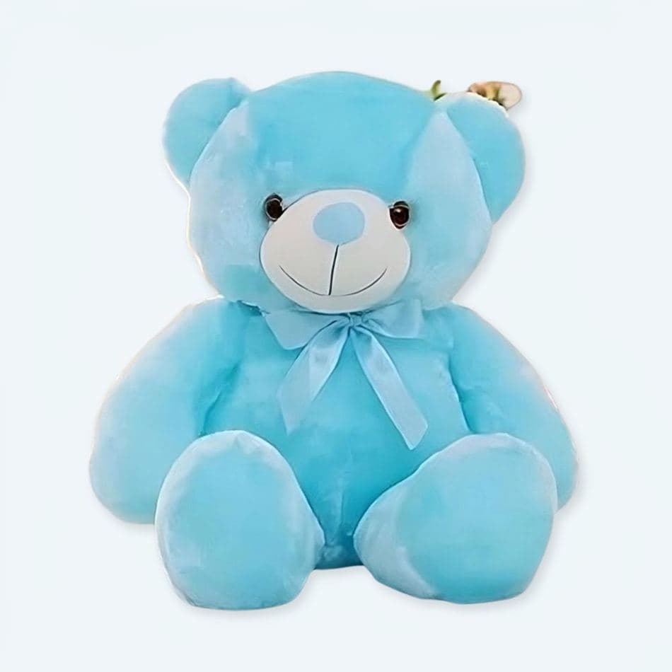 LED Blue Bear Plush Pillow