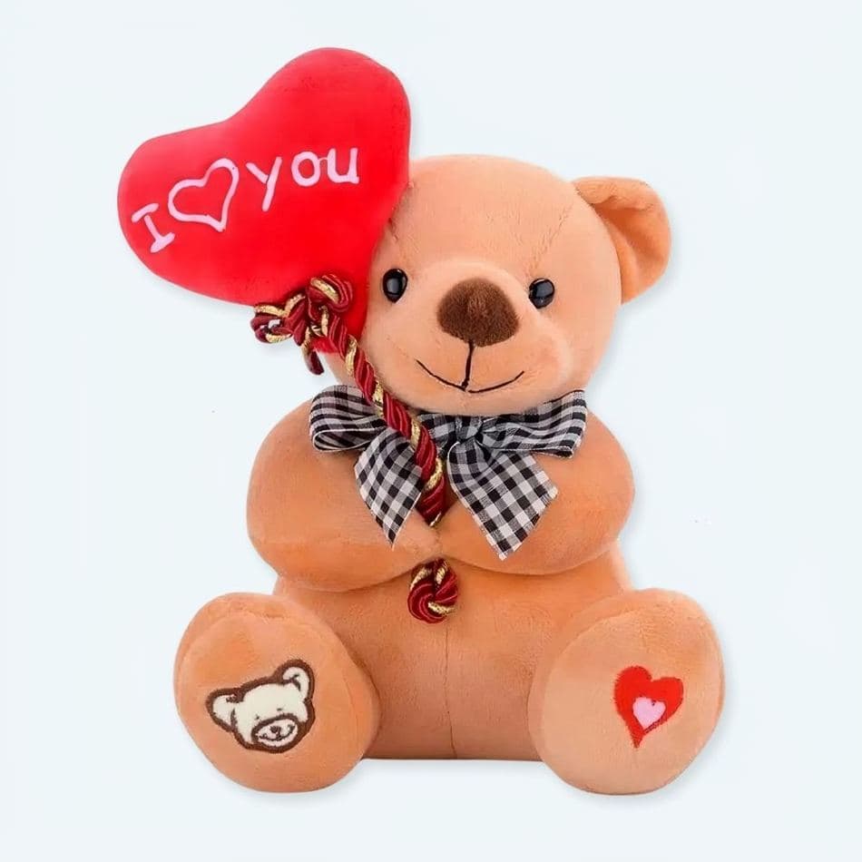 I Love You Teddy Bear Balloon Plush