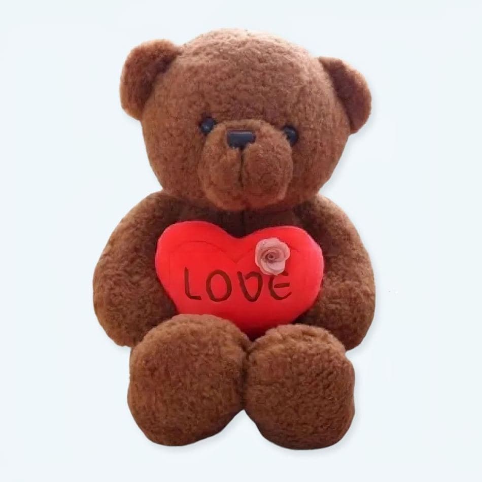 Brown Bear Plush - Love