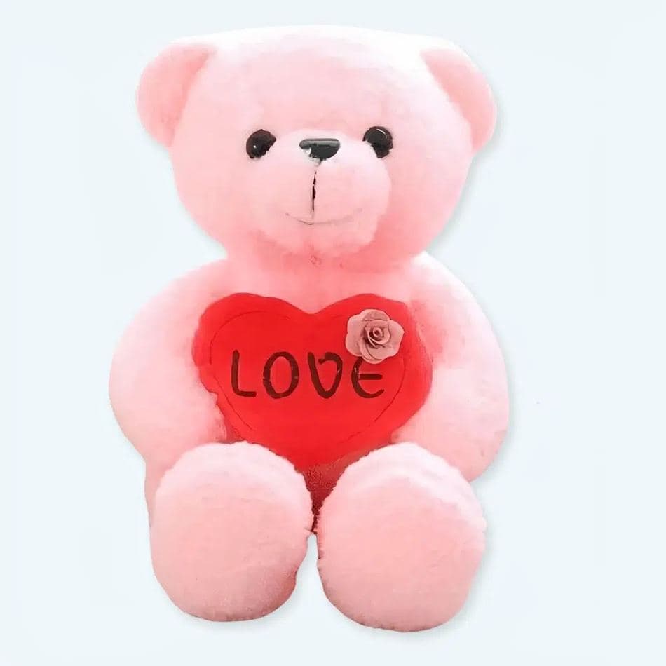 Pink Teddy Bear Plush - Love