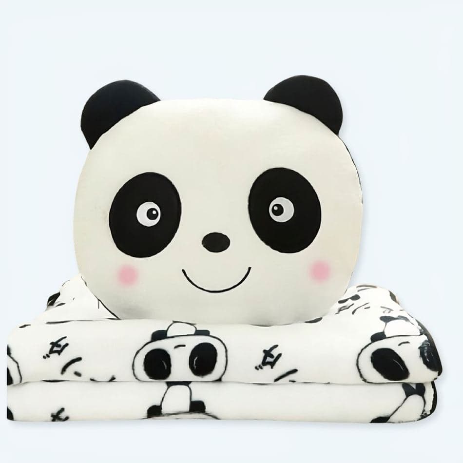 Happy Panda Plush with Blanket