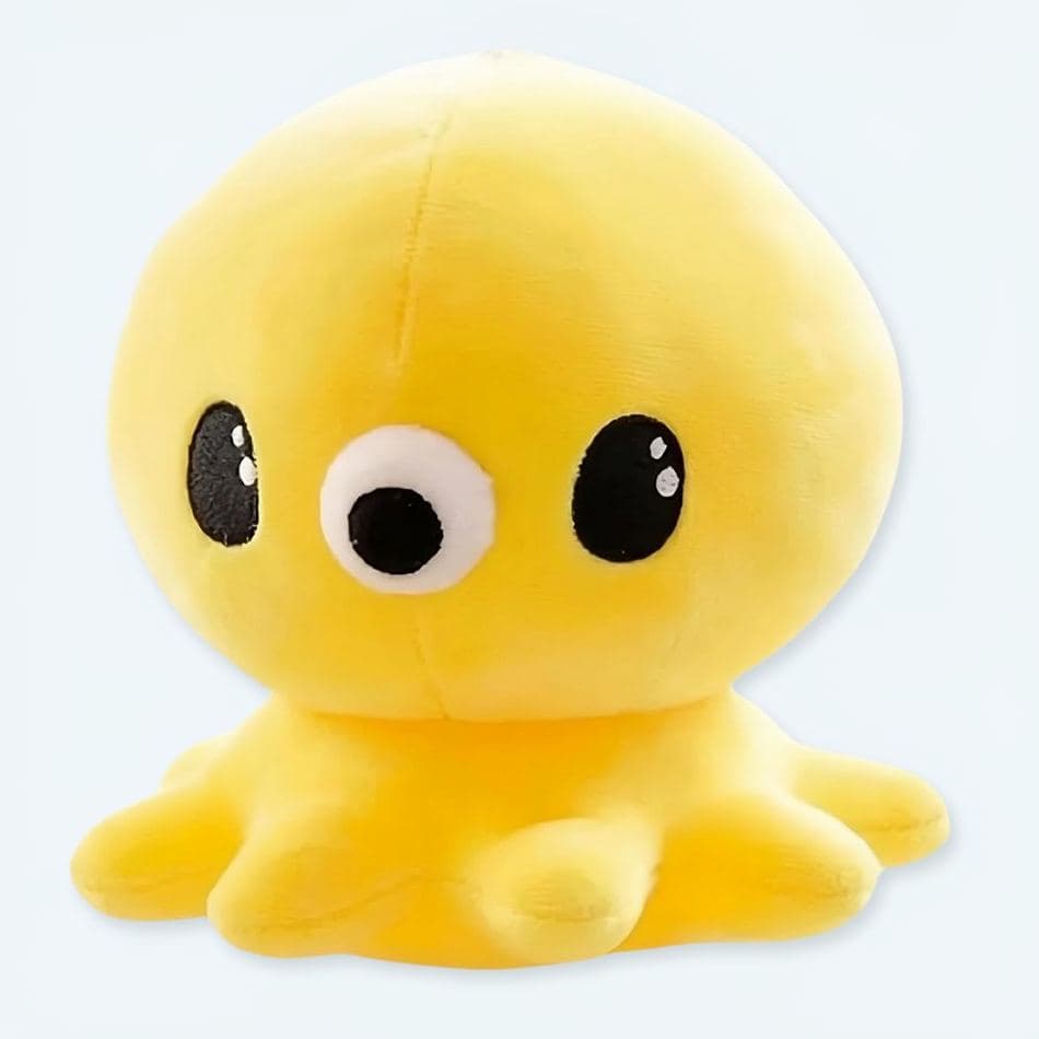 Yellow Kawaii Octopus Plushie