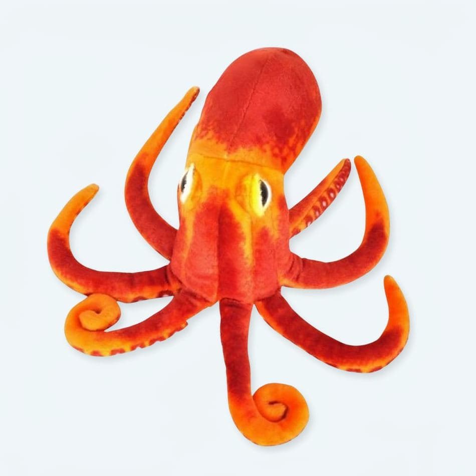 Orange Realistic Octopus Plush