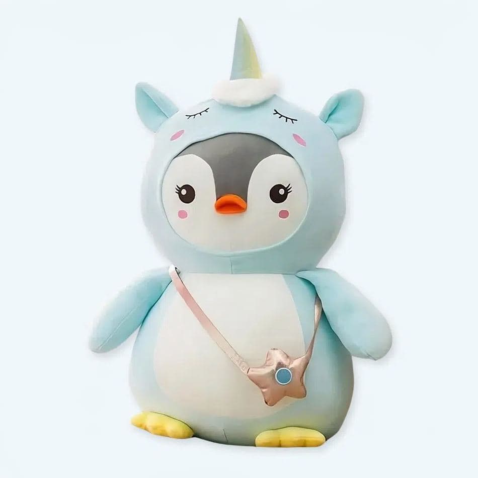 Blue Unicorn Penguin Plushie