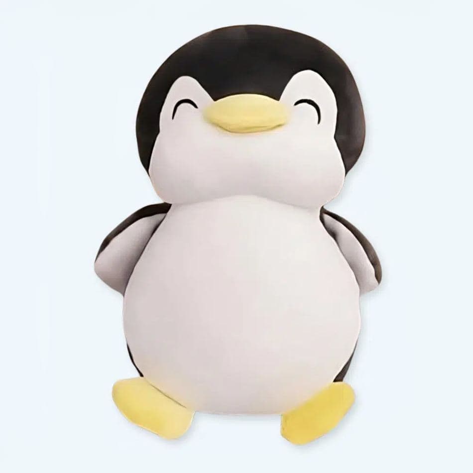 Smiling Black Penguin Plush Toy