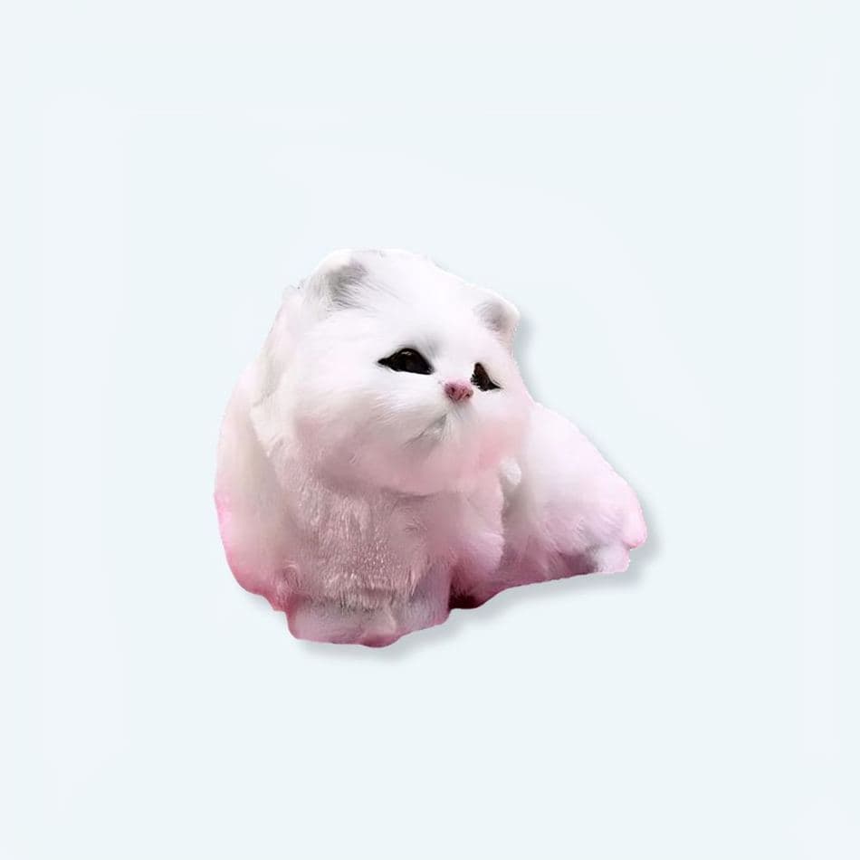 White Cat Plush Doll