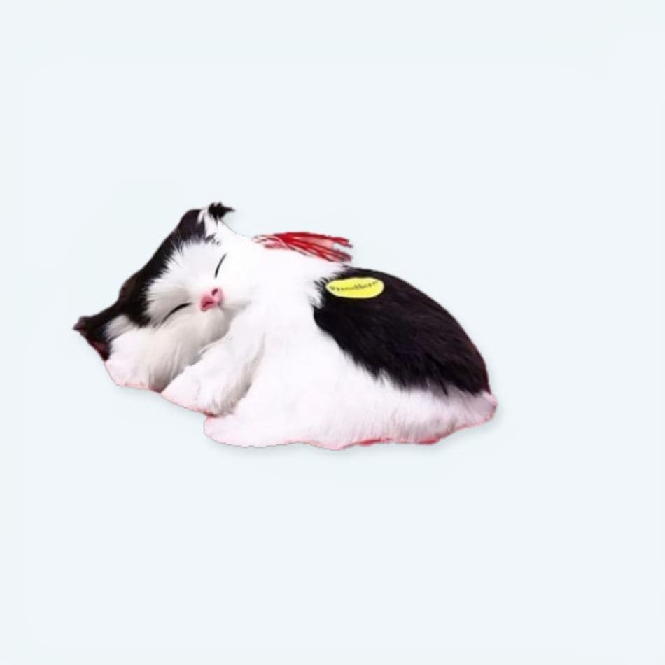 Grey Sleeping Tiger Cat Plush Doll