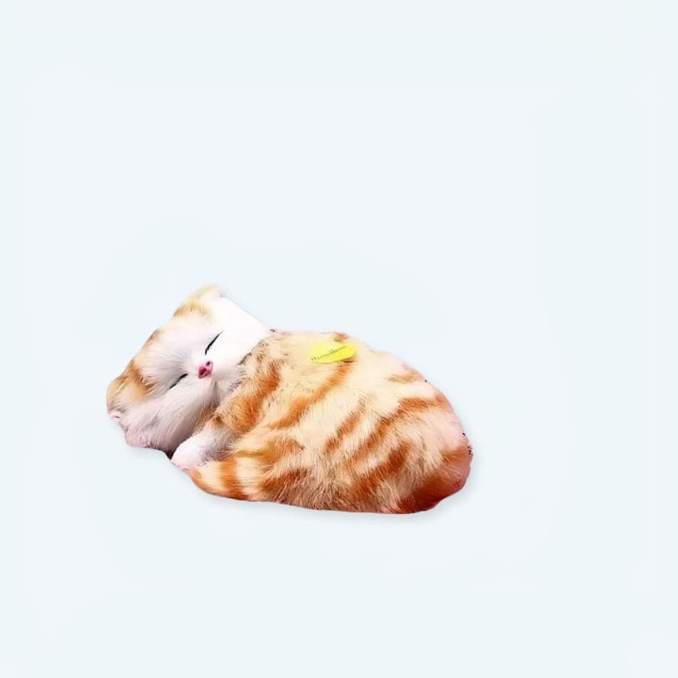 Sleeping Orange Tabby Cat Plush Doll