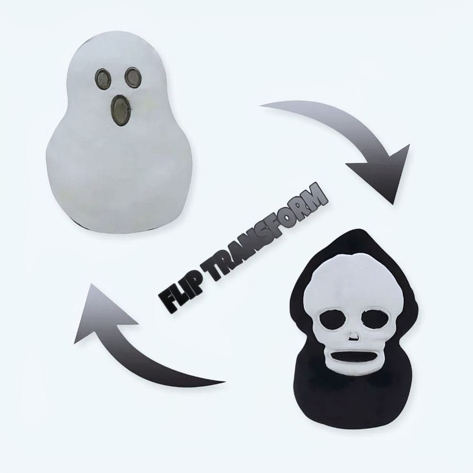 Reversible Ghost Skull Plush