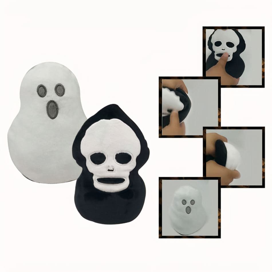 Reversible Ghost Skull Plush thumbnail 3
