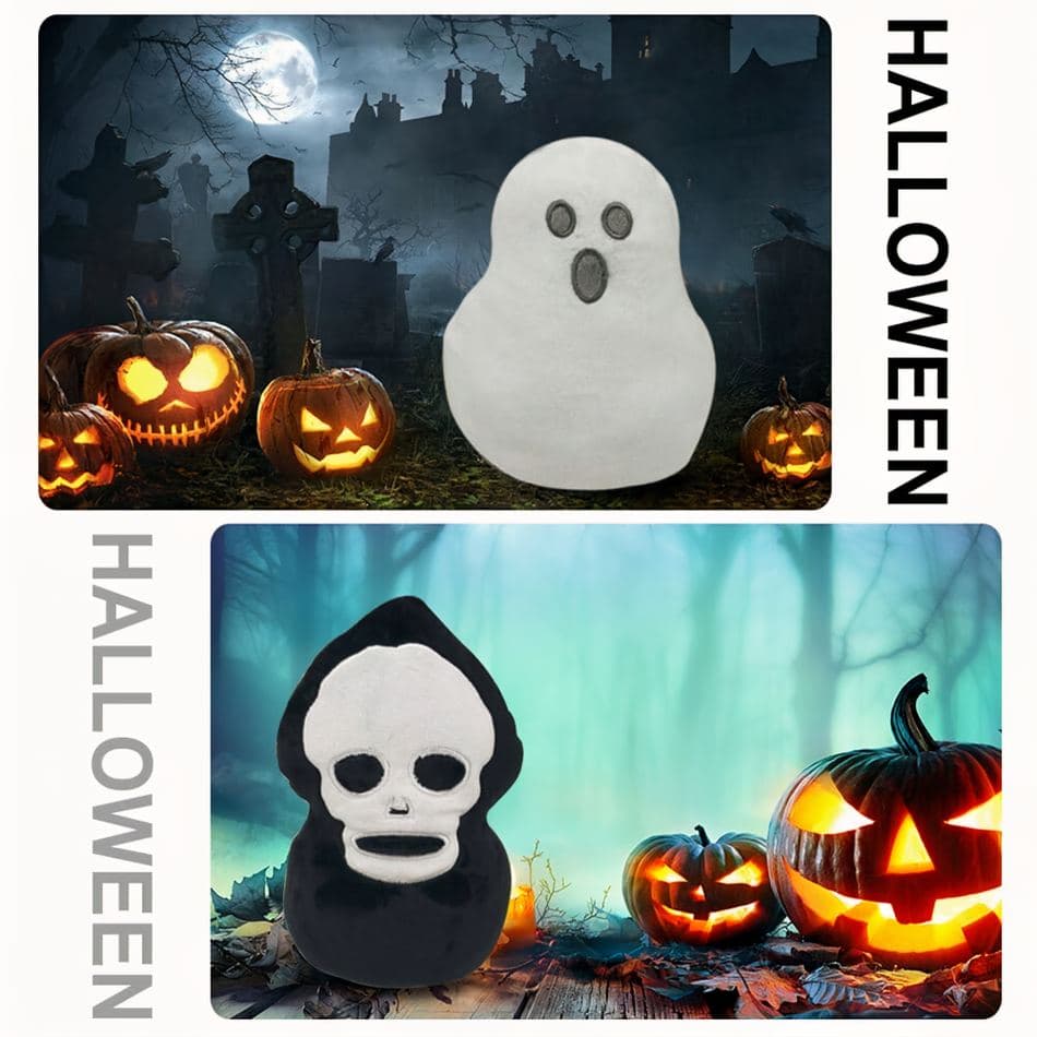 Reversible Ghost Skull Plush thumbnail 4