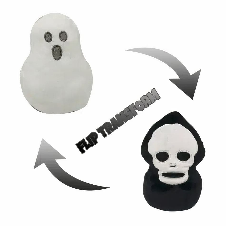 Reversible Ghost Skull Plush thumbnail 5