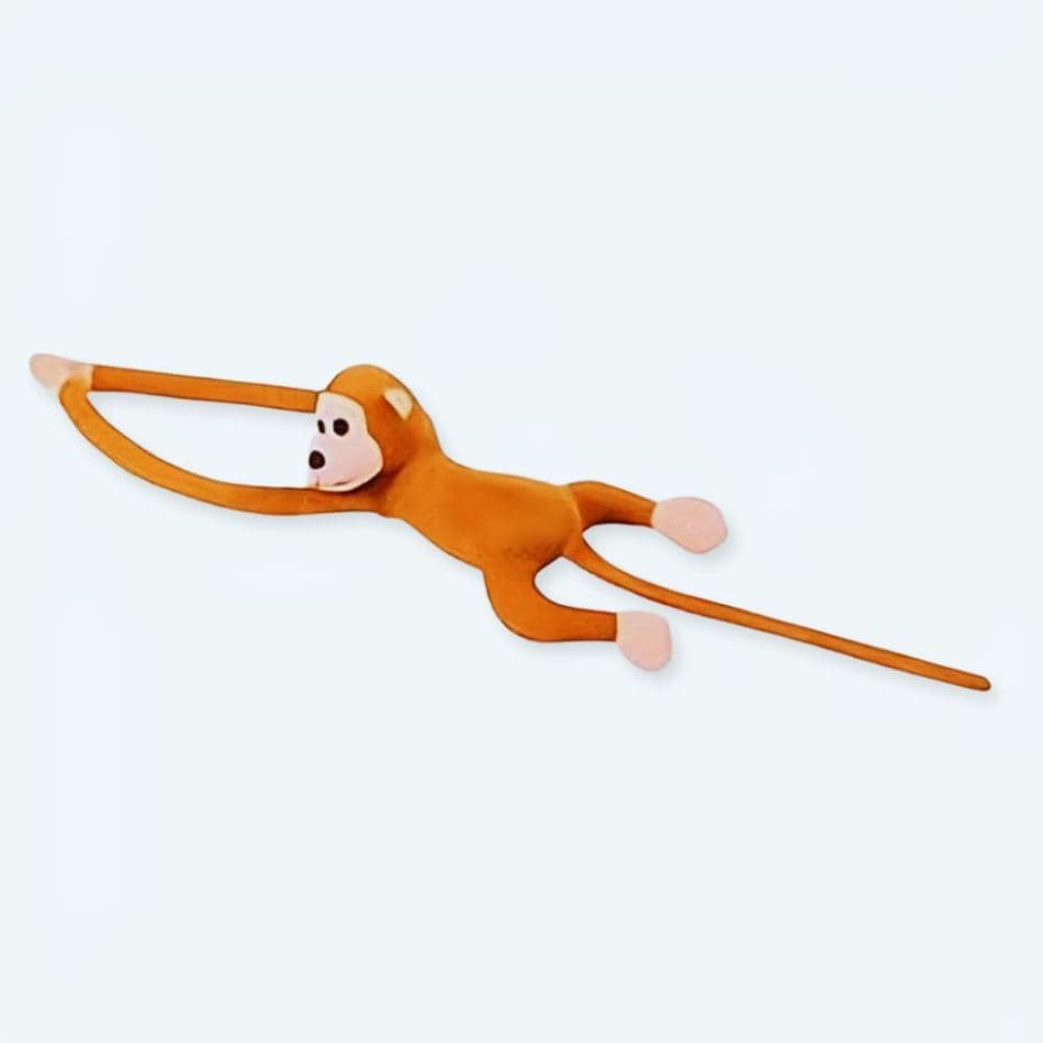 Brown Kawaii Monkey Plush with Long Tail