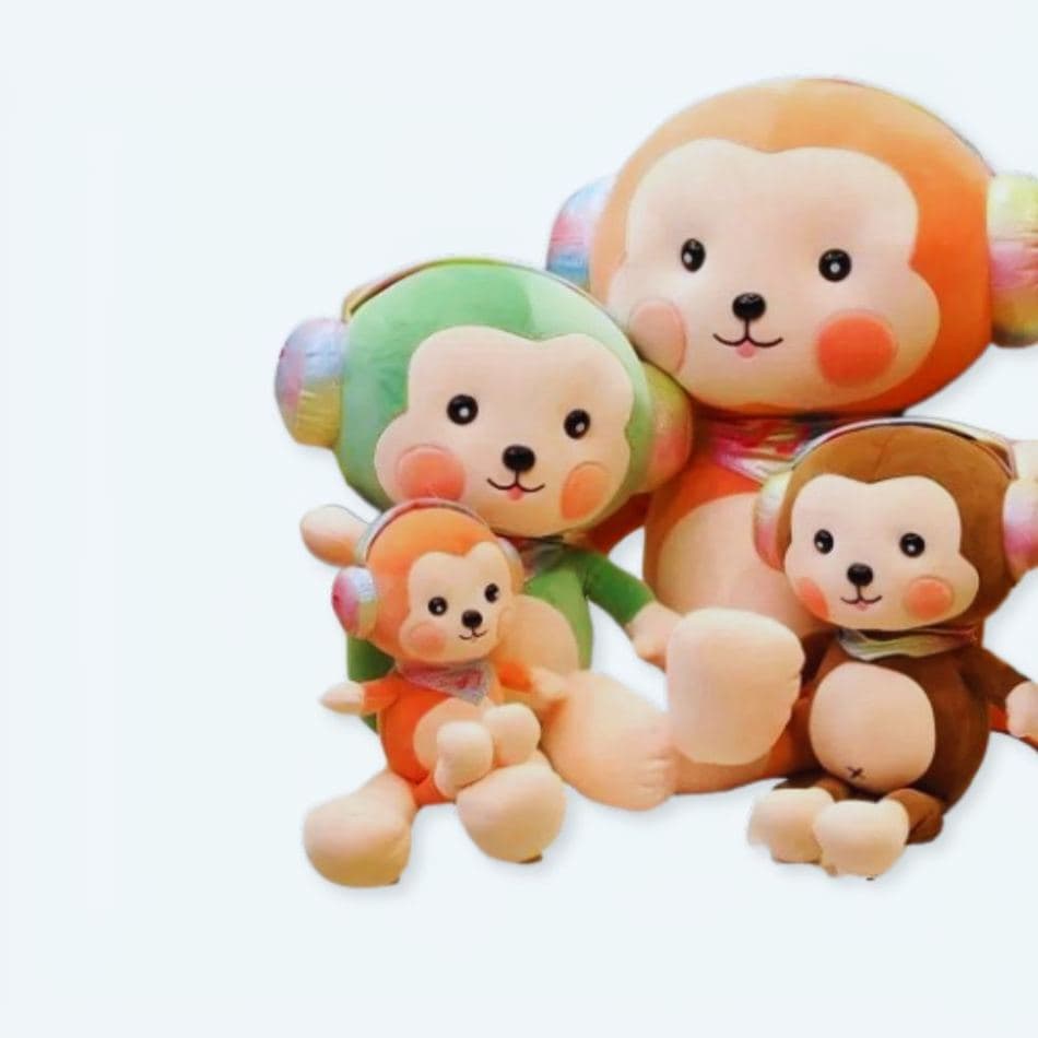 Red Kawaii Monkey Plush