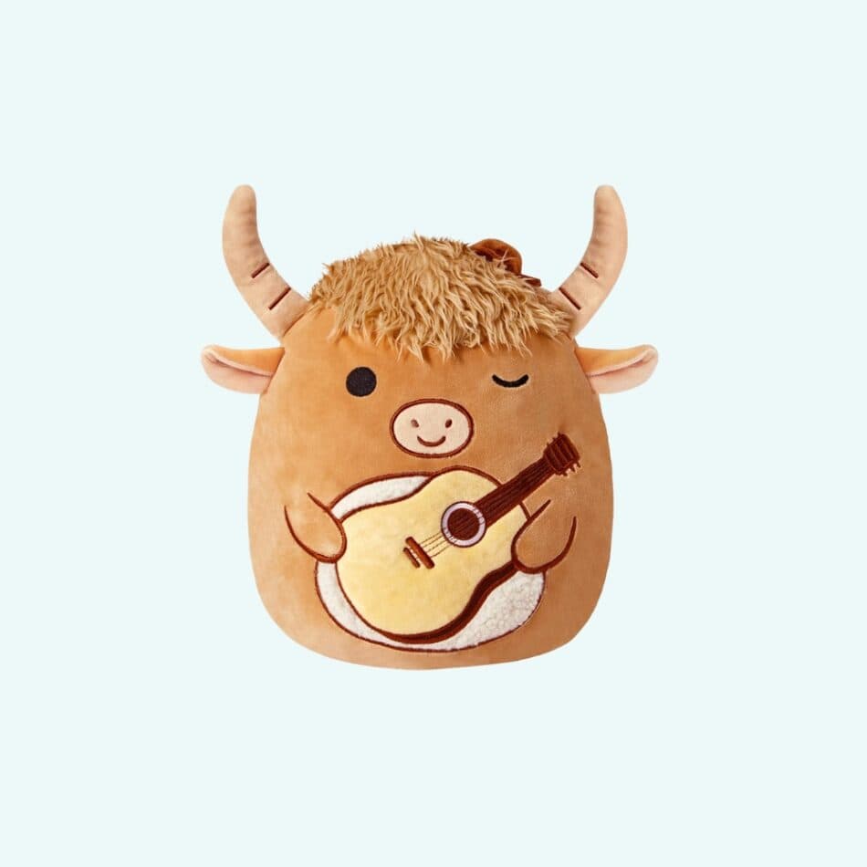 Squishmallow Bull Guitar Plush