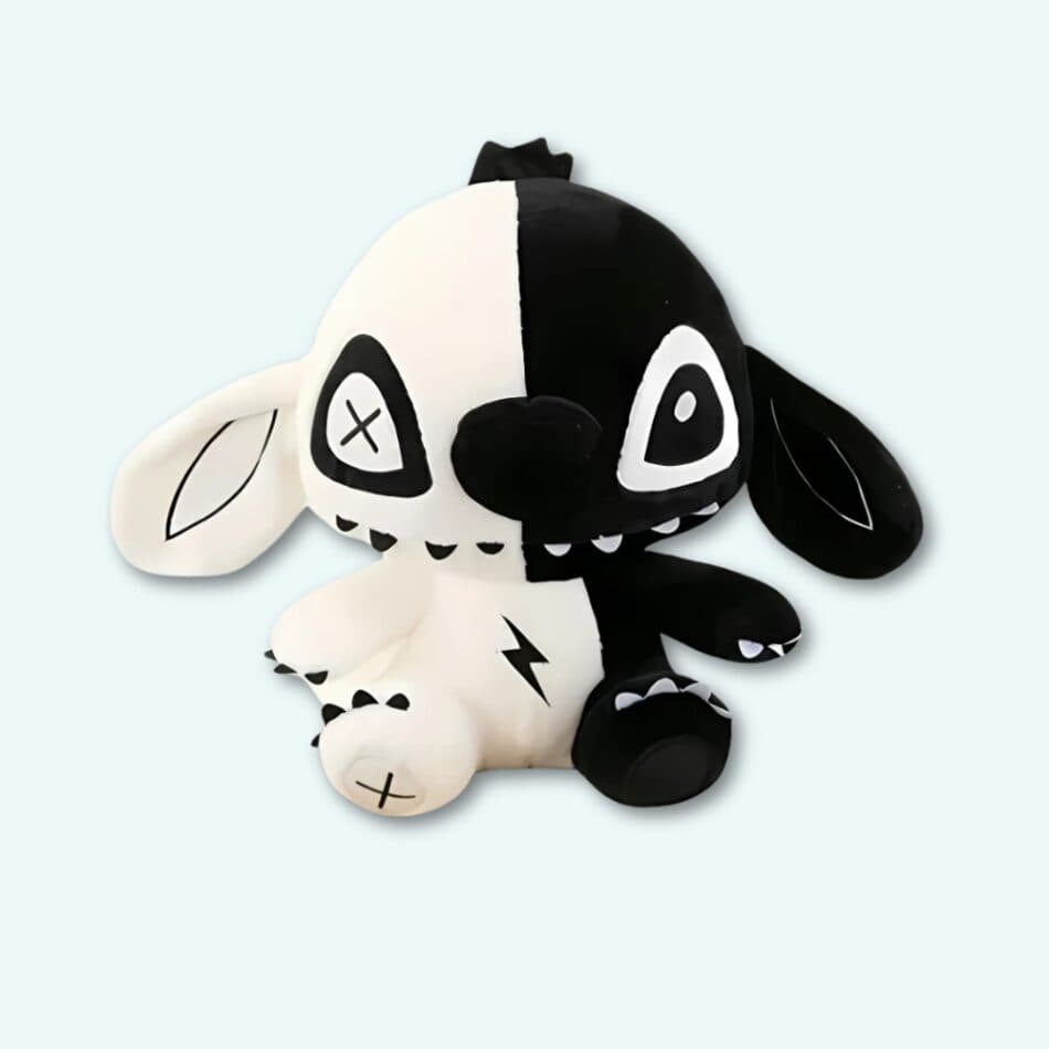 Black and White Stitch Plush