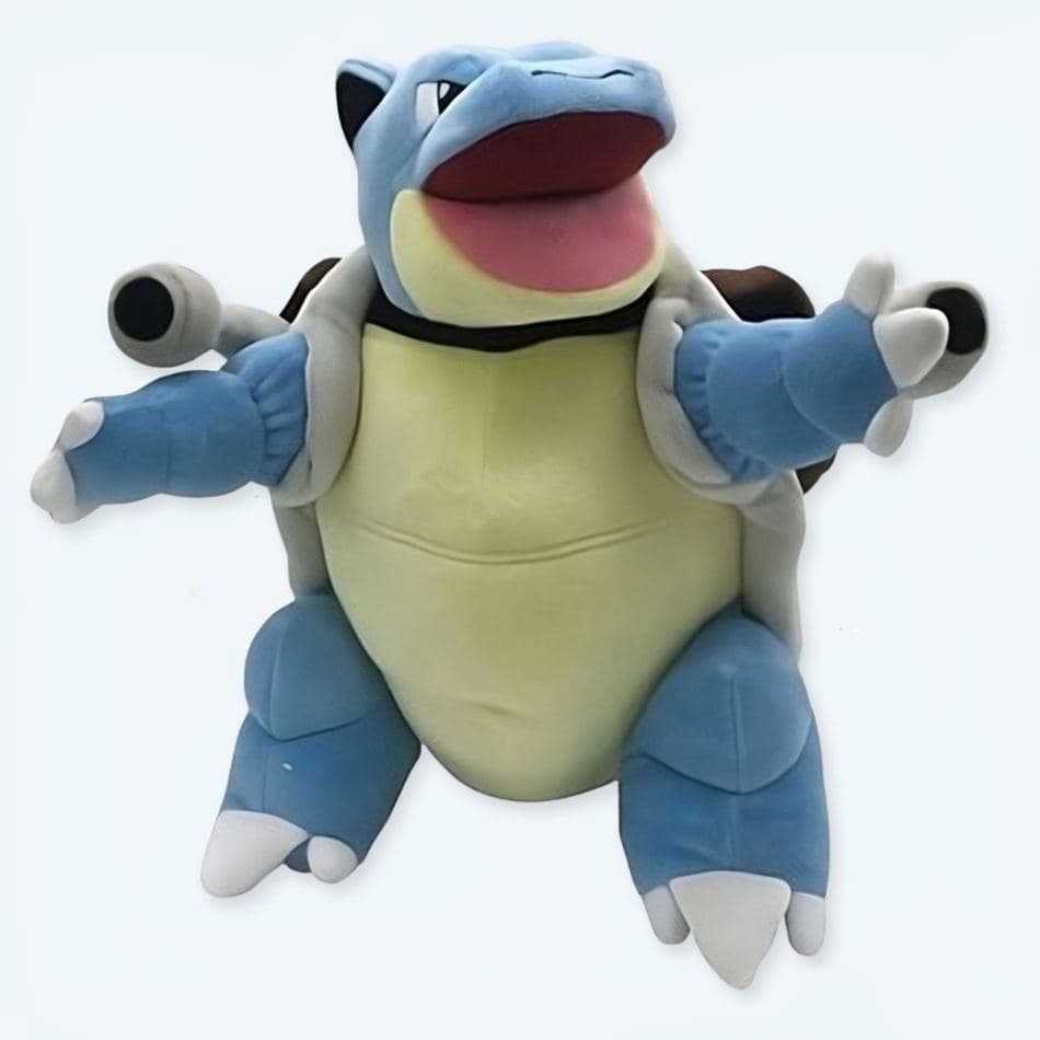 Collection of Pokemon plushies: Squirtle, Bulbasaur, Charmander, Pikachu, Eevee. Soft toys, cuddly, gifts for kids, Pokemon merchandise.