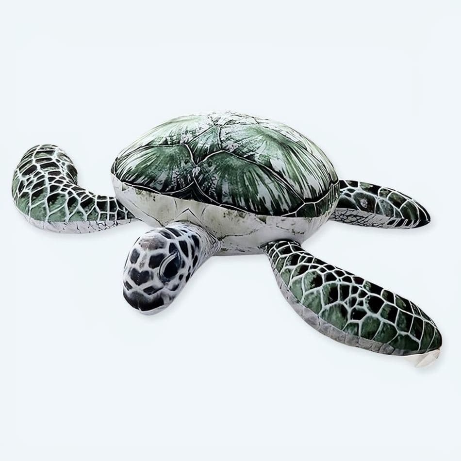 Plush turtles for sale. Soft toy reptiles, cuddly sea creature gifts, kids' room decor, used in a nursery or playroom.