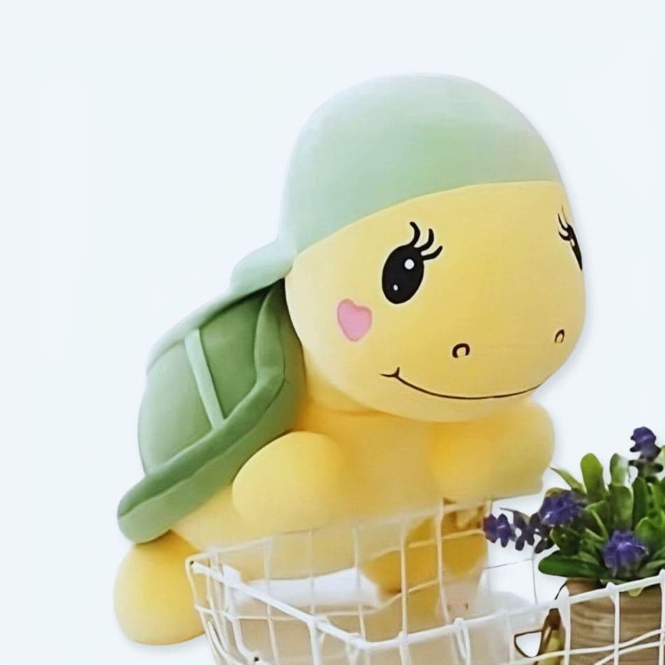 Green Turtle Plush with Cap