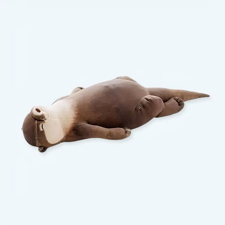 Plush stuffed animals of various types (otter, etc.) for sale, perfect for kids, gifts, or collectors. Used in home or urban settings.