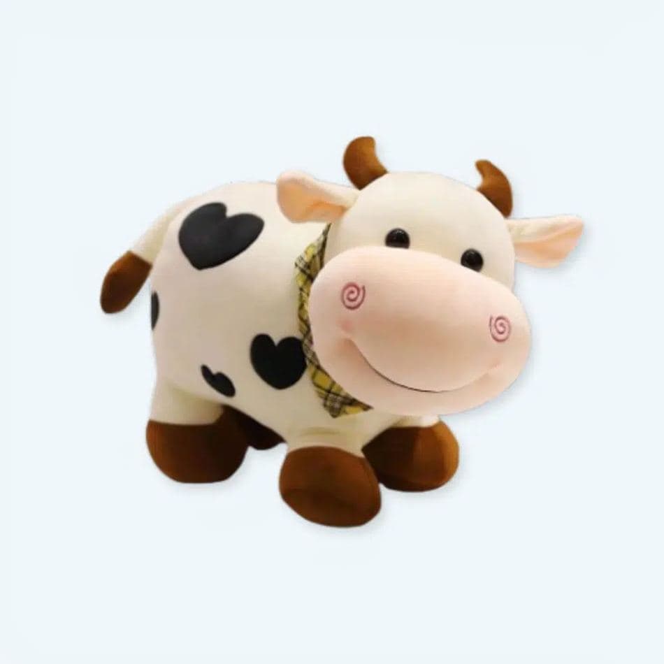 Cow Plush with Heart Design