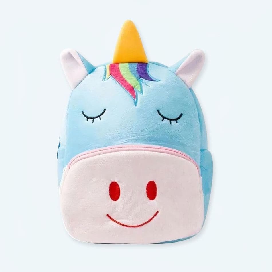 Blue Unicorn Plush Backpack